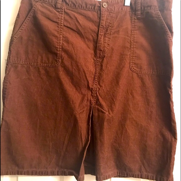 Old navy size 14 corduroy brown mid skirt - Picture 1 of 3